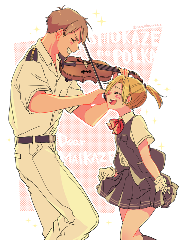 admiral and maikaze (kantai collection) drawn by deco_(geigeki_honey)