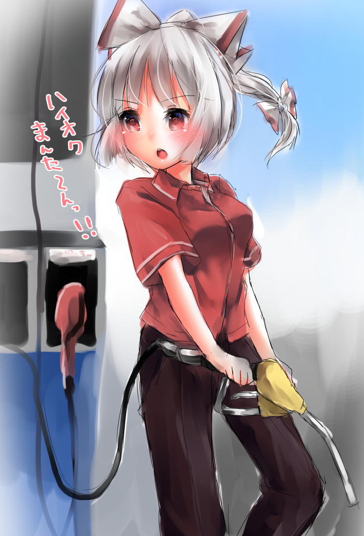 fujiwara no mokou (touhou) drawn by shiromoru_(yozakura_rety)