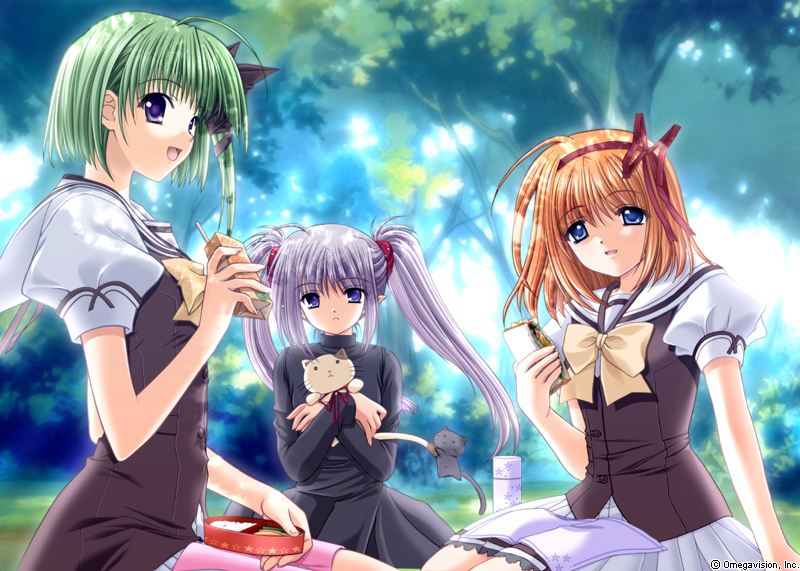 shigure asa, fuyou kaede, and primula (shuffle!) drawn by nishimata_aoi and suzuhira_hiro