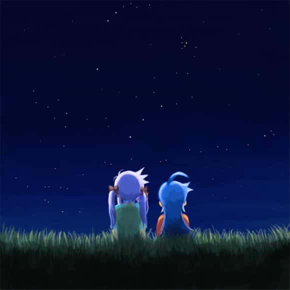 hiiragi kagami and izumi konata (lucky star) drawn by kusaka_yoru