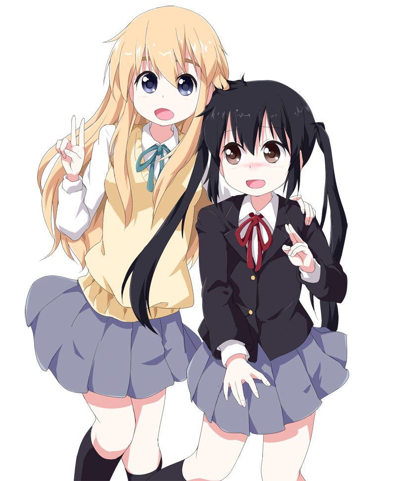 nakano azusa and kotobuki tsumugi (k-on!) drawn by ruu_(tksymkw)