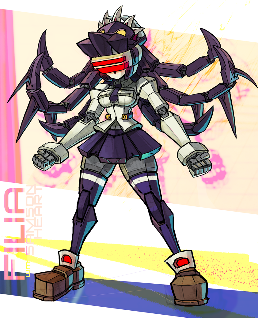 filia and samson (skullgirls) drawn by jonathan_kim