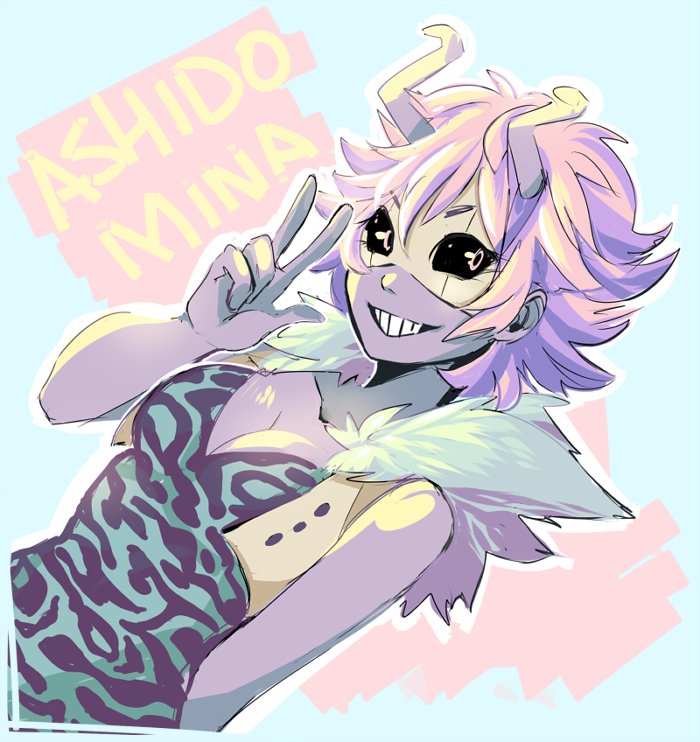 ashido mina (boku no hero academia) drawn by azuumori