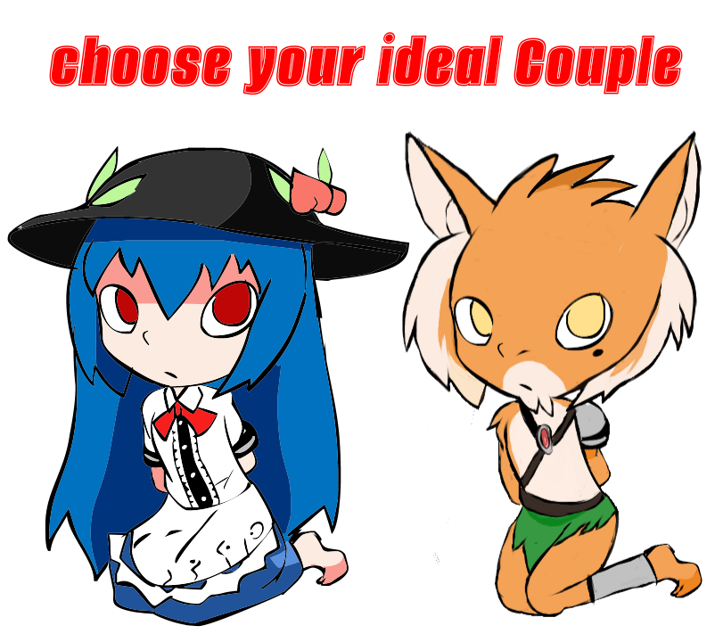hinanawi tenshi and jackalman (touhou and 1 more) drawn by jackalpersi