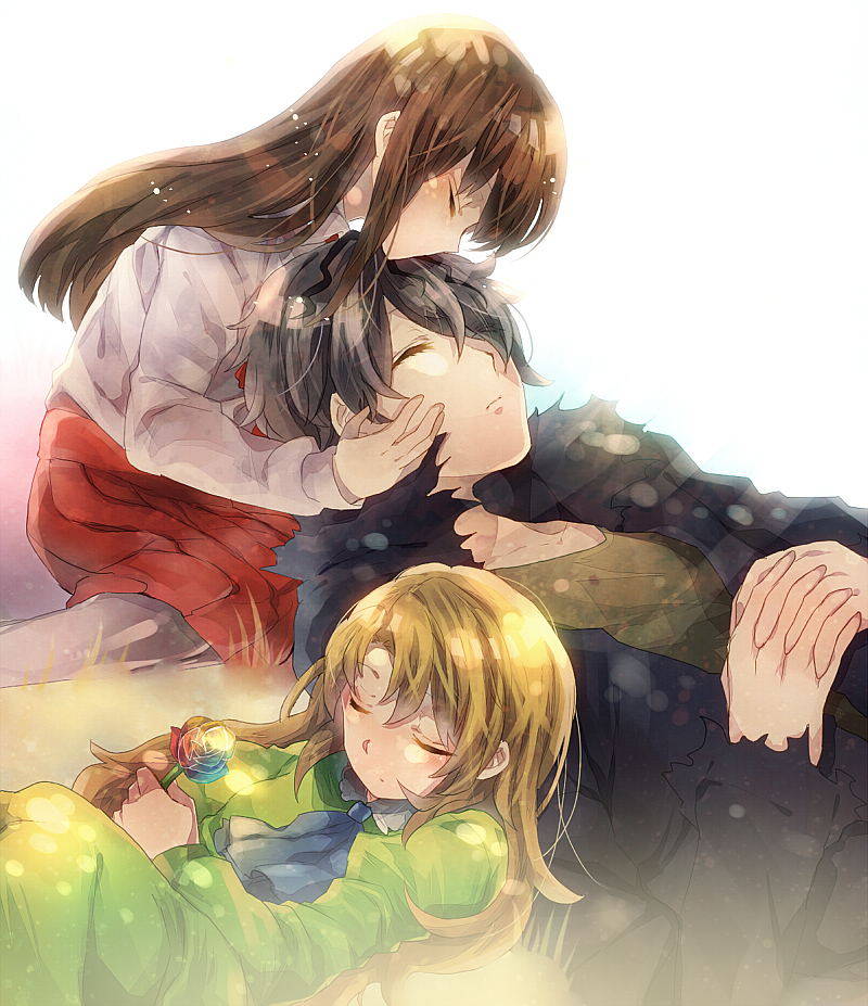 ib, mary, and garry (ib) drawn by toa_(sarara23)
