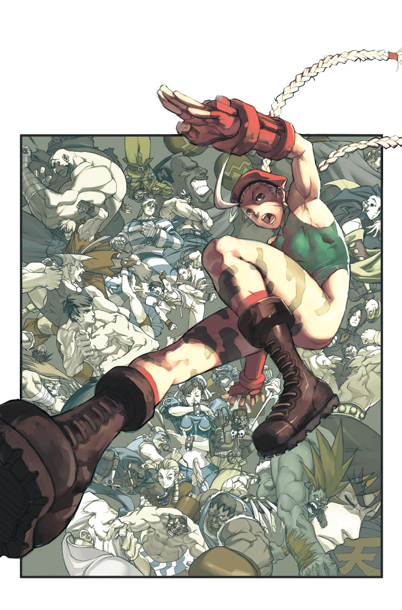 chun-li, cammy white, ryu, kasugano sakura, ken masters, and 27 more (street fighter and 3 more) drawn by arnold_tsang and udon_entertainment