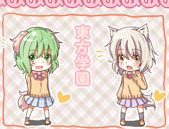 inubashiri momiji and kasodani kyouko (touhou) drawn by taka_(taka_wo_kukuru)