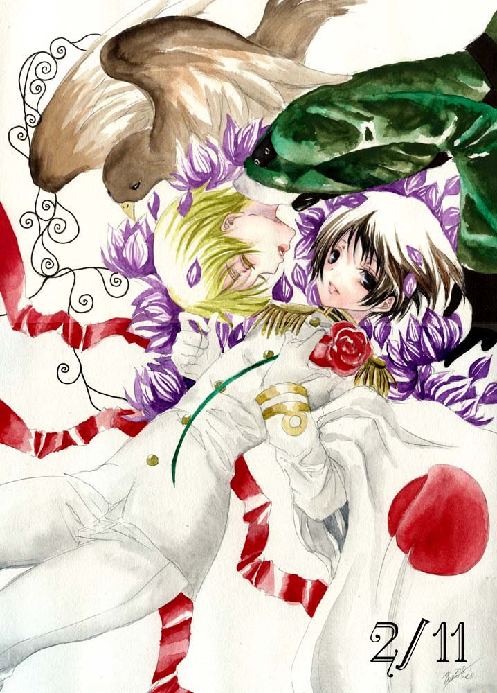 united kingdom and japan (axis powers hetalia) drawn by nazonoy