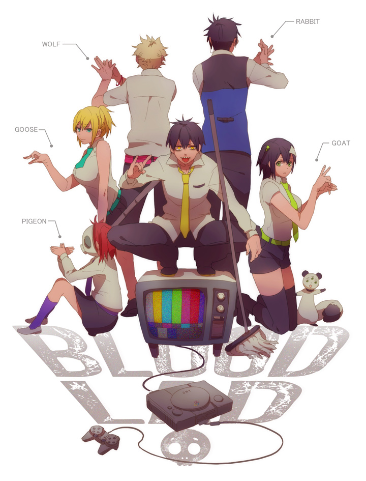 yanagi fuyumi, bell hydra, vlad charlie staz, wolf, vlad t. liz, and 2 more (blood lad) drawn by mohi_(neku_re)