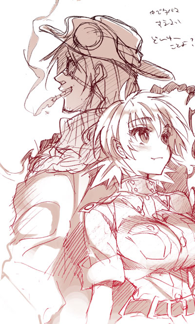 seras victoria and pip bernardotte (hellsing) drawn by kayama_(fukayama)