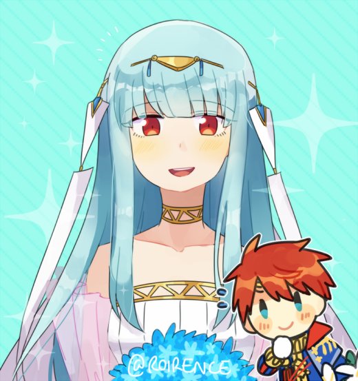 eliwood and ninian (fire emblem and 2 more) drawn by roirence