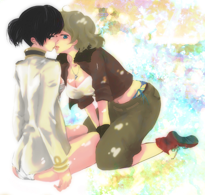 japan and america (axis powers hetalia) drawn by yuu_toriko