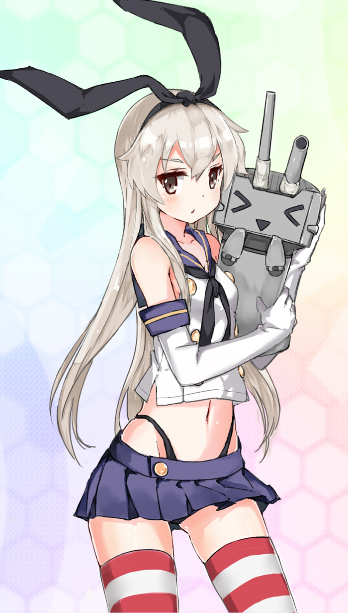 shimakaze and rensouhou-chan (kantai collection) drawn by moko_(alice)