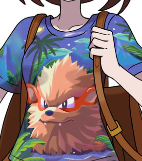 gloria and arcanine (pokemon and 1 more) drawn by asatsuki_(fgfff)