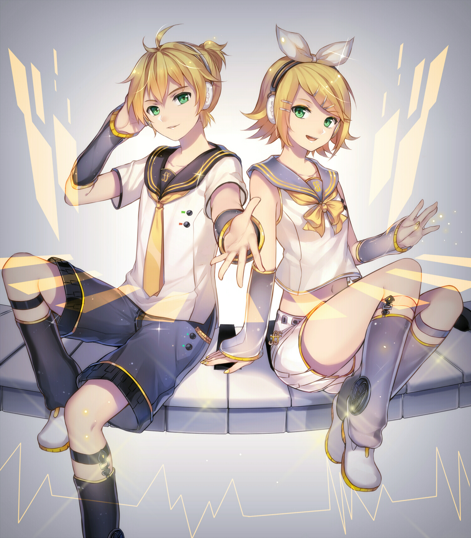 Kagamine Rin And Kagamine Len Vocaloid Drawn By Qingshui Ai Danbooru Find this pin and more on len kagamine by ninjarei. kagamine rin and kagamine len vocaloid