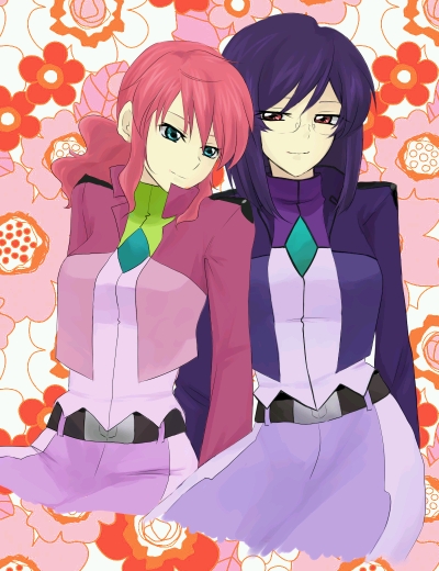 tieria erde and feldt grace (gundam and 1 more) drawn by uuron_tea