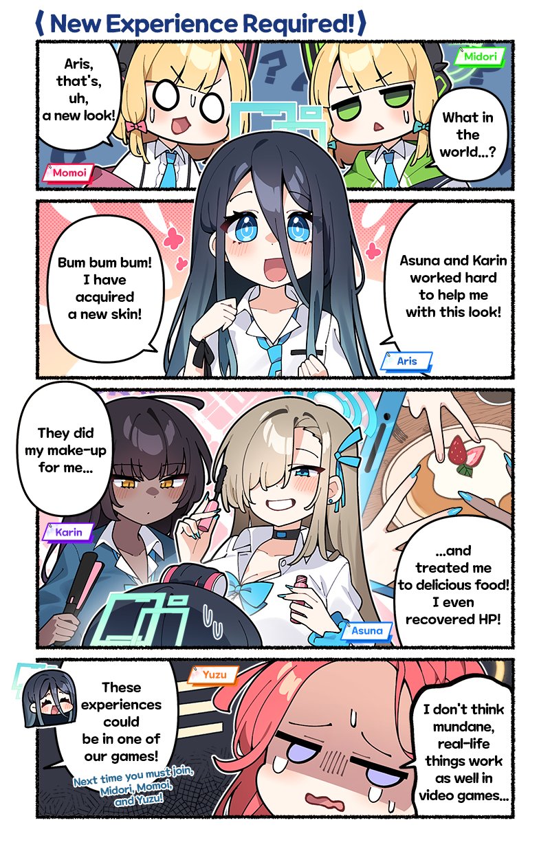 asuna, aris, karin, momoi, midori, and 1 more (blue archive) drawn by donmin_h