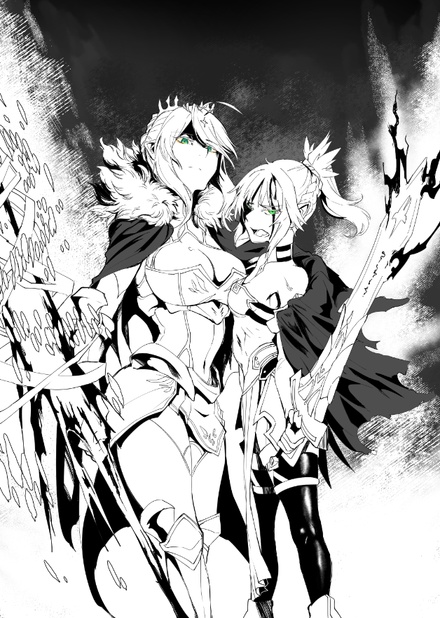 artoria pendragon and mordred (fate and 1 more) drawn by takatsuki_nato