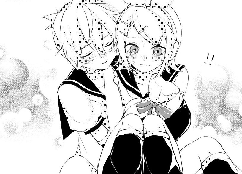 kagamine rin and kagamine len (vocaloid) drawn by paripariparingo