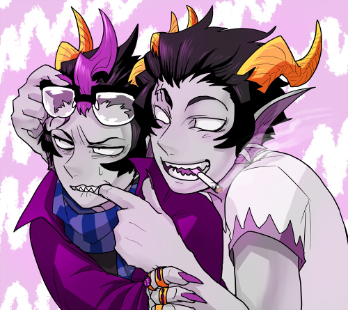eridan ampora and cronus ampora (homestuck) drawn by mihirahira