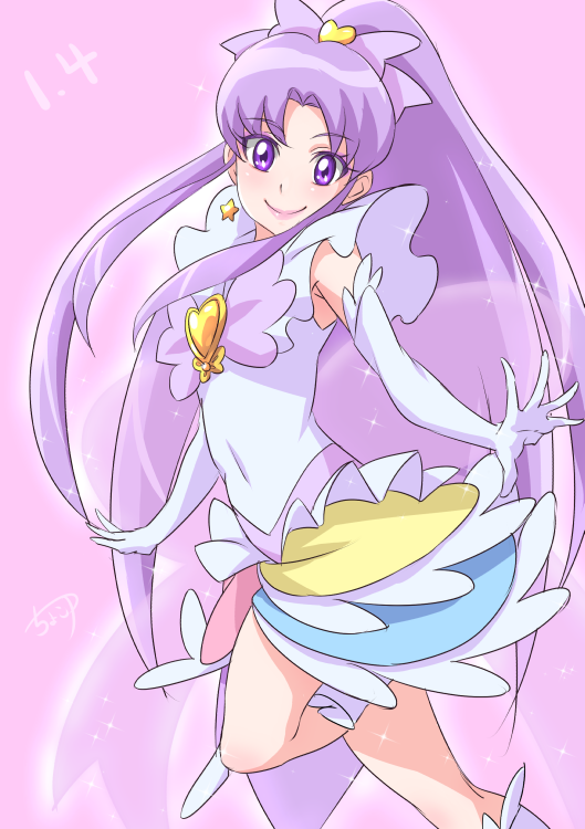 hikawa iona and cure fortune (precure and 1 more) drawn by chocokin