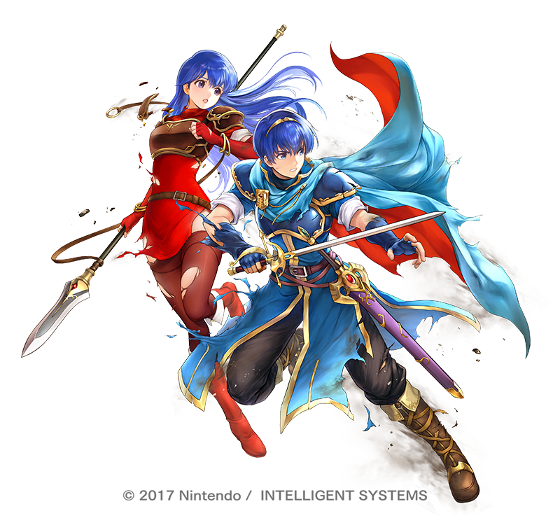 marth and caeda (fire emblem and 2 more) drawn by yamada_koutarou