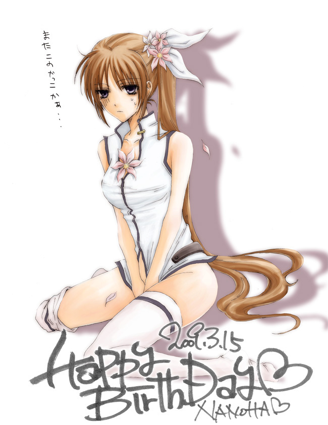 takamachi nanoha (lyrical nanoha and 1 more) drawn by lina_(interlude)