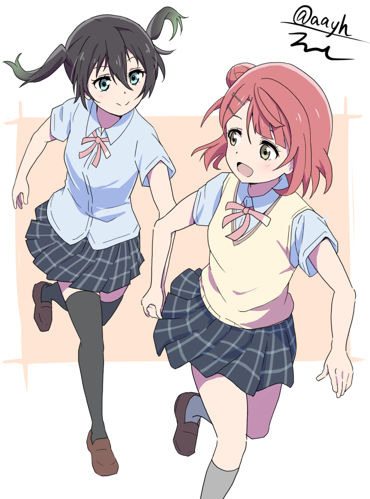 uehara ayumu and takasaki yu (love live! and 1 more) drawn by aayh