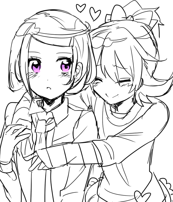 aida mana and kenzaki makoto (precure and 1 more) drawn by suurin_(ksyaro)