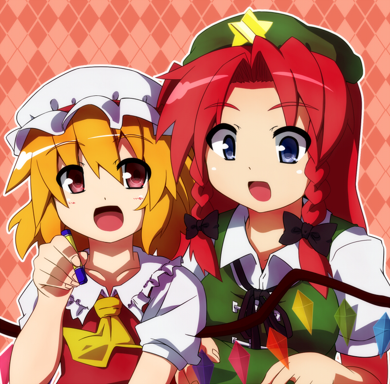 flandre scarlet and hong meiling (touhou) drawn by ryuu_(multitask)