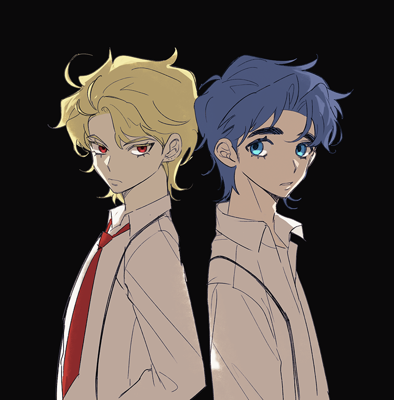 dio brando and jonathan joestar (jojo no kimyou na bouken and 1 more) drawn by jinzza_iru