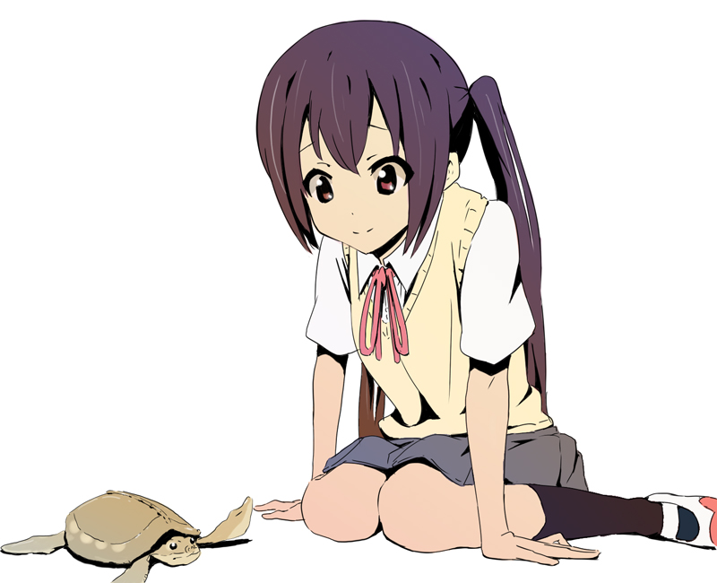nakano azusa and ton-chan (k-on!) drawn by girock