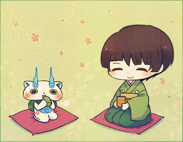 komasan and ishikirimaru (touken ranbu and 1 more) drawn by ayu_(mog)
