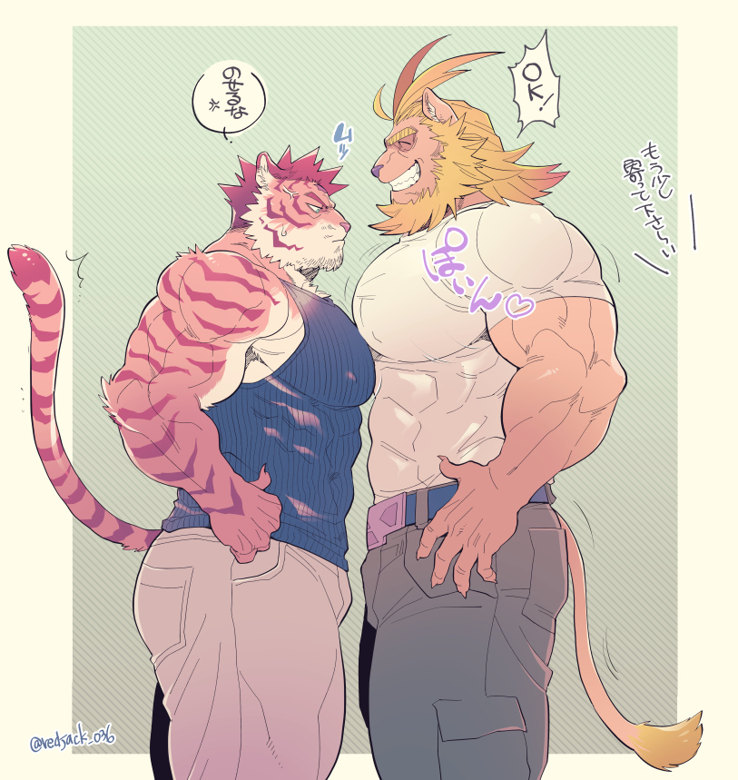 endeavor and all might (boku no hero academia) drawn by sekijaku