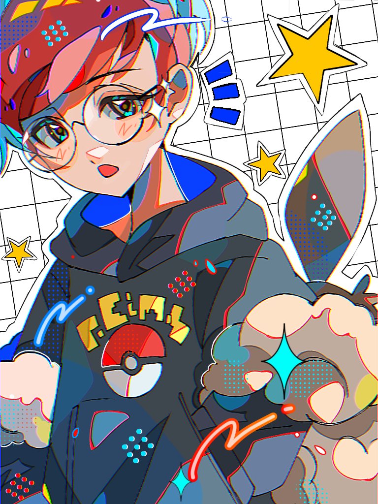 eevee and penny (pokemon and 1 more) drawn by hami_(3hm6gebdf619771)