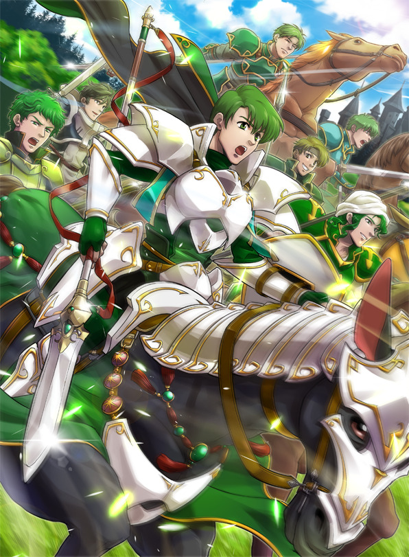 oscar, sain, stahl, abel, lance, and 2 more (fire emblem and 8 more) drawn by mineri