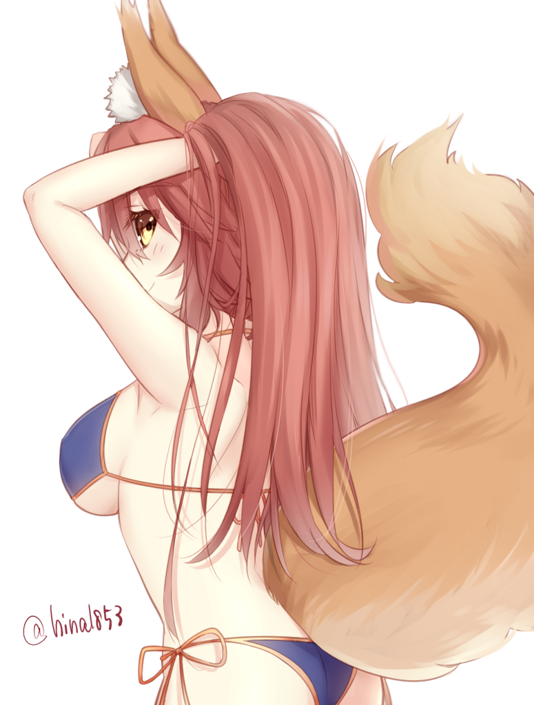 tamamo and tamamo no mae (fate and 1 more) drawn by ouhina