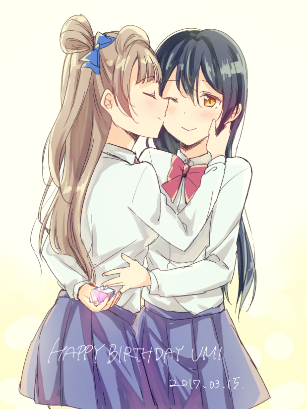 sonoda umi and minami kotori (love live! and 1 more) drawn by mechiko_(mmttkknn)