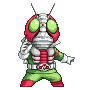 kamen rider v3 (kamen rider and 1 more) drawn by eou