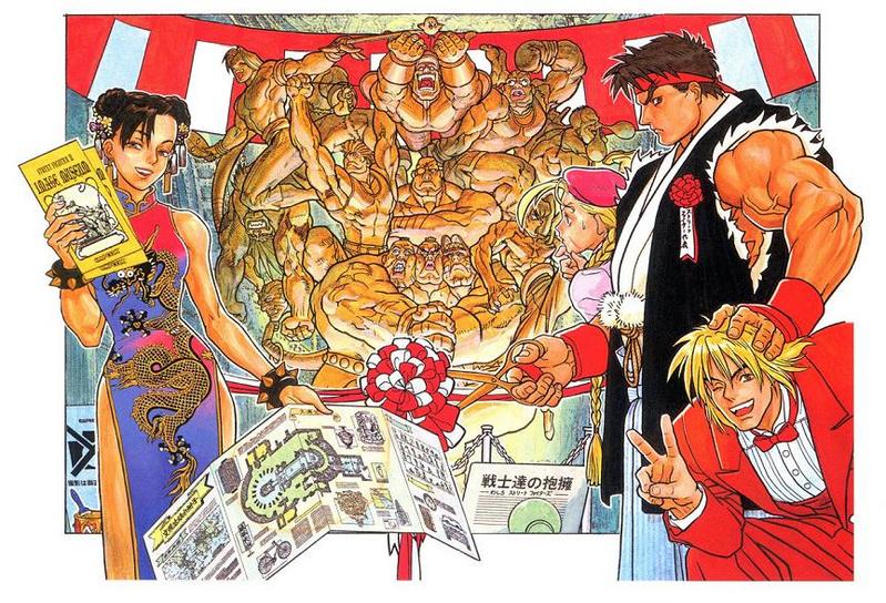 chun-li, cammy white, ryu, ken masters, zangief, and 11 more (street fighter and 1 more) drawn by nishimura_kinu