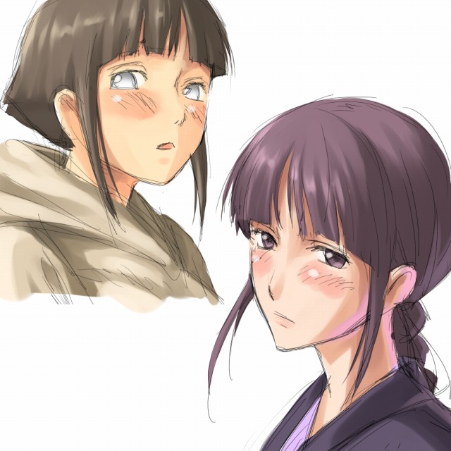hyuuga hinata and kurotsuchi nemu (bleach and 1 more) drawn by mosha