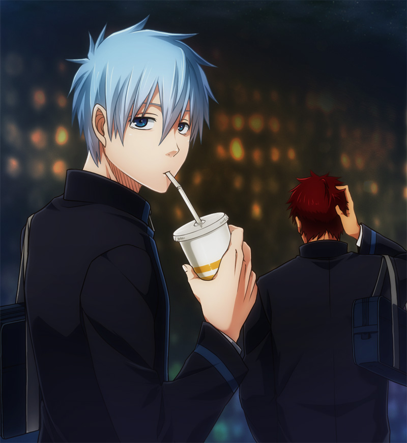kuroko tetsuya and kagami taiga (kuroko no basuke) drawn by nakamura_hiro_(nobody10ch)