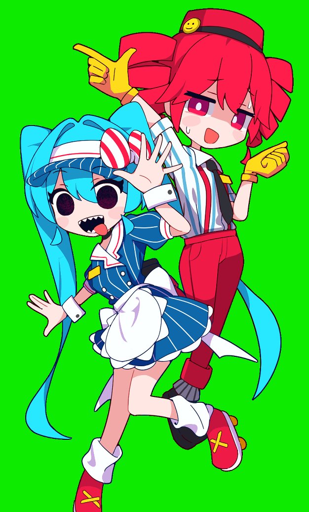 hatsune miku and kasane teto (vocaloid and 2 more) drawn by 1kg_5mm