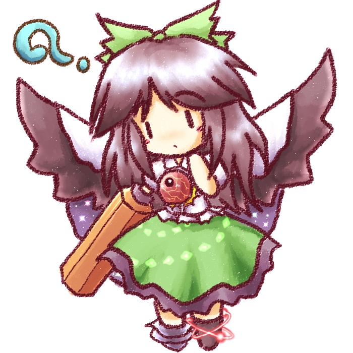 reiuji utsuho (touhou and 1 more) drawn by tilde_(ice_cube)
