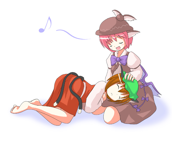 chen and mystia lorelei (touhou) drawn by des_(namaasi)