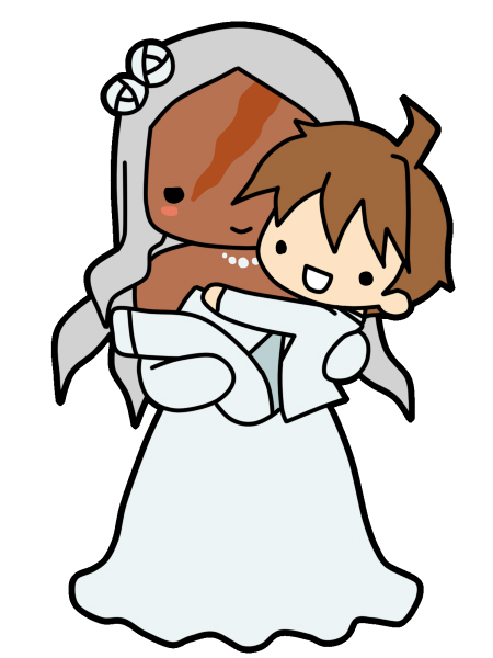 naegi makoto and ogami sakura (danganronpa and 1 more) drawn by kashiwa_kiseri