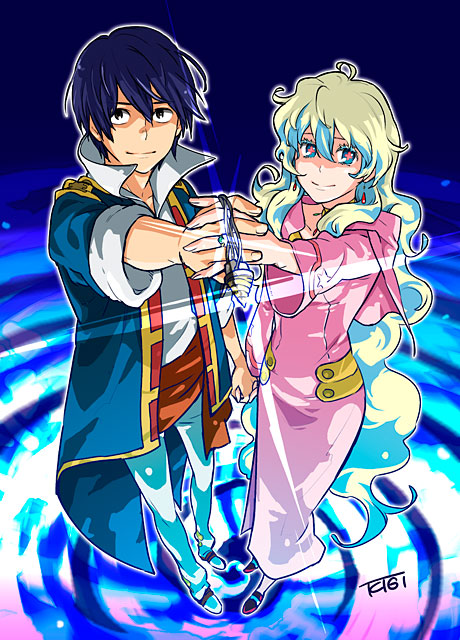 nia teppelin and simon (tengen toppa gurren lagann) drawn by kigi_tatsumi