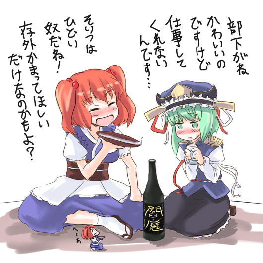 shiki eiki and onozuka komachi (touhou) drawn by ameimo