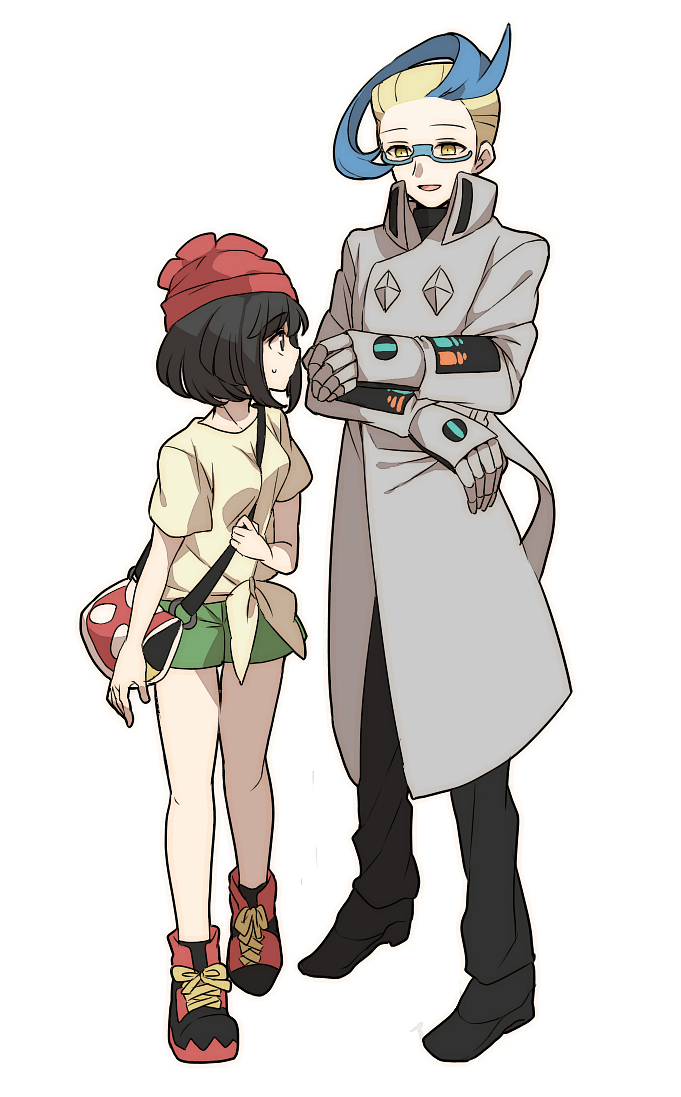 selene and colress (pokemon and 2 more) drawn by misooo_2j