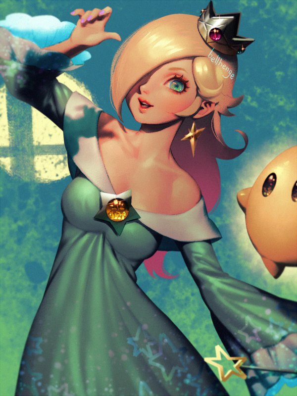 rosalina and luma (mario and 2 more) drawn by bellhenge